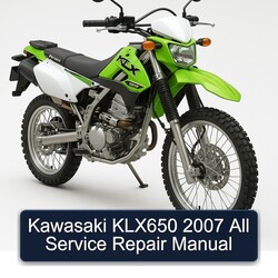 2007 Kawasaki KLX Series KLX650 All Service Repair Workshop Manual PDF