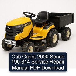 2000 Cub Cadet Series 190-314 Service Repair Workshop Manual PDF