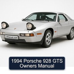1994 Porsche 928 GTS Owners Owner's Manual PDF