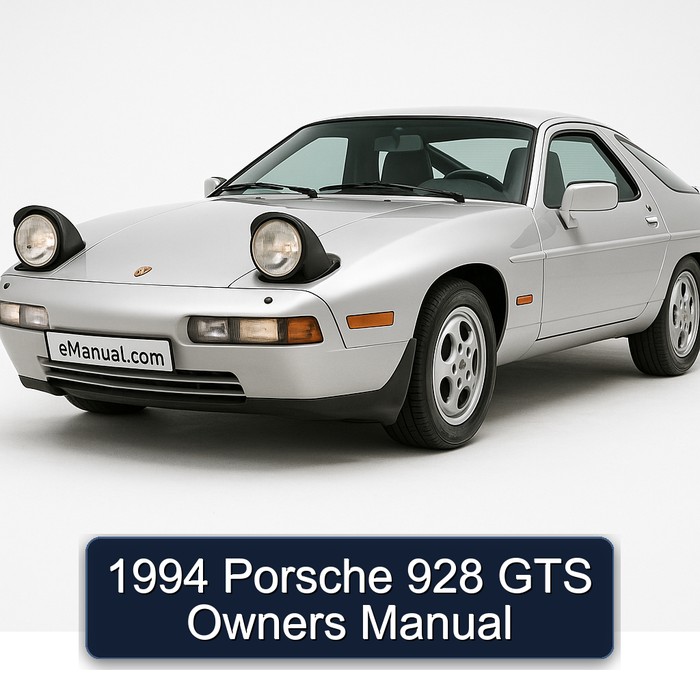 1994 Porsche 928 GTS Owners Owner's Manual PDF