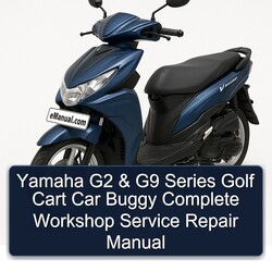 Yamaha G2 G9 Series Golf Cart Car Buggy Service Repair Workshop Manual PDF
