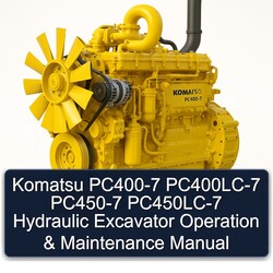 Komatsu PC400-7 Pc400lc-7 PC450-7 Pc450lc-7 Hydraulic Excavator Operation Service Repair Workshop Manual PDF