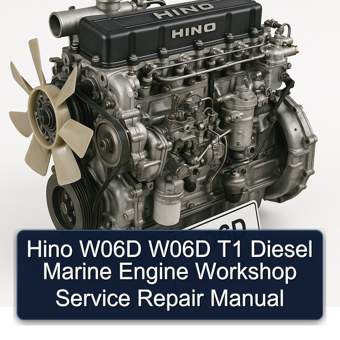 Hino W06D T1 Diesel Marine Engine Service Repair Workshop Manual PDF