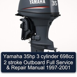 1997-2001 Yamaha 35HP 3 Cylinder 698CC 2 Stroke Outboard Service Repair Workshop Manual PDF