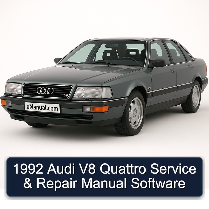 1992 Audi V8 Quattro Software Service Repair Workshop Manual PDF