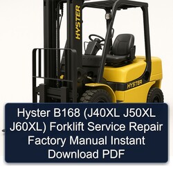 Hyster B168 (j40xl J50XL J60xl) Forklift Service Repair Workshop Manual PDF