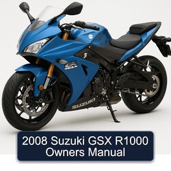 2008 Suzuki GSX Series R1000 Owners Owner's Manual PDF