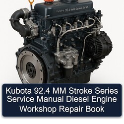 Kubota 92.4 MM Stroke Series Diesel Engine Book Service Repair Workshop Manual PDF