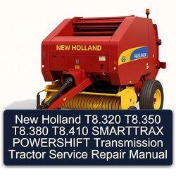 New Holland T8.320 T8.350 T8.380 T8.410 Smarttrax Powershift Transmission Tractor Service Repair Workshop Manual PDF