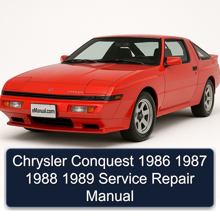 1986-1989 Chrysler Conquest Service Repair Workshop Manual PDF