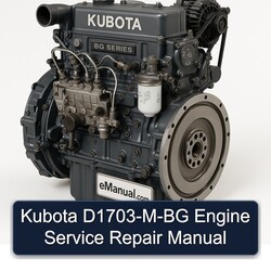 Kubota D1703-M-BG Engine Manual de servicio y reparación 