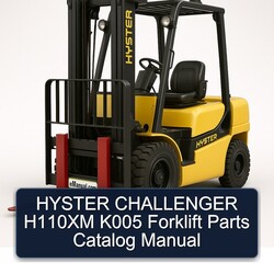 Hyster Challenger H110XM K005 Forklift Parts Catalog PDF