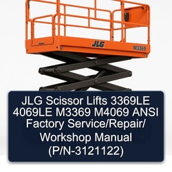 JLG Scissor Lifts 3369LE 4069LE M3369 M4069 Ansi / (p/n-3121122) Service Repair Workshop Manual PDF