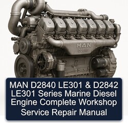 MAN D2840 LE301 D2842 Series Marine Diesel Engine Service Repair Workshop Manual PDF