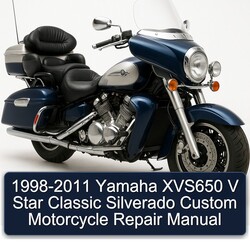1998-2011 Aprilia Classic Yamaha XVS650 V Star Silverado Custom Motorcycle Service Repair Workshop Manual PDF