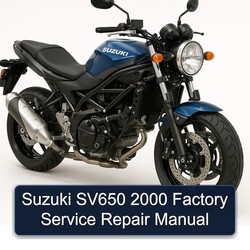 2000 Suzuki SV Models SV650 Service Repair Workshop Manual PDF