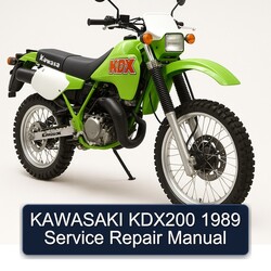 1989 Kawasaki KDX Models KDX200 Service Repair Workshop Manual PDF