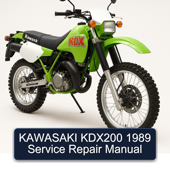 1989 Kawasaki KDX Models KDX200 Service Repair Workshop Manual PDF