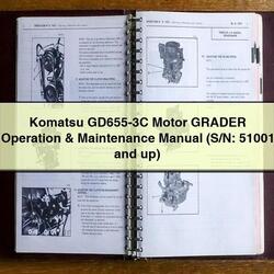 Komatsu GD655-3C Motor Grader Operation (s/n: 51001 Up) Service Repair Workshop Manual PDF