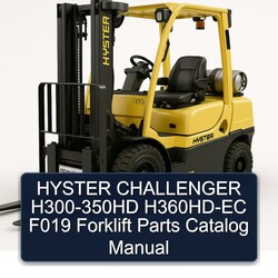 Hyster Challenger H300-350HD H360hd-ec F019 Forklift Parts Catalog PDF