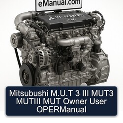 Mitsubishi 4 M Series Mitsubushi M.u.t 3 III MUT3 Mutiii MUT Owner User Opermanual Service Repair Workshop Manual PDF