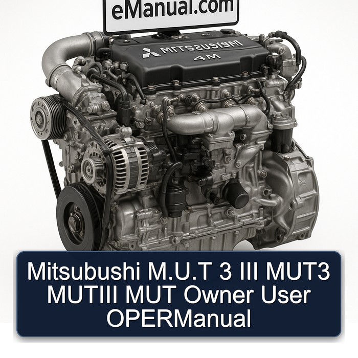 Mitsubishi 4 M Series Mitsubushi M.u.t 3 III MUT3 Mutiii MUT Owner User Opermanual Service Repair Workshop Manual PDF
