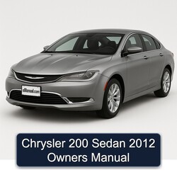 2012 Chrysler 200 Sedan Owners Owner's Manual PDF