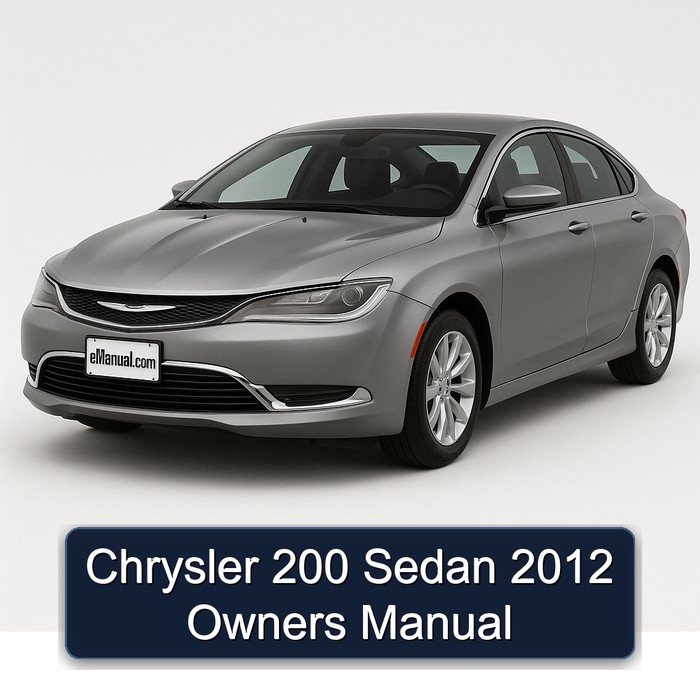 2012 Chrysler 200 Sedan Owners Owner's Manual PDF