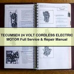 DLE Tecumseh 24 Volt Cordless Electric Motor Service Repair Workshop Manual PDF