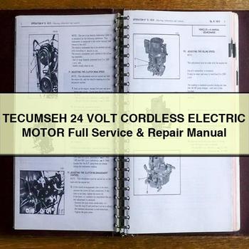 DLE Tecumseh 24 Volt Cordless Electric Motor Service Repair Workshop Manual PDF