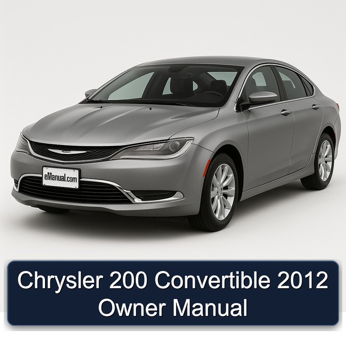 2012 Chrysler 200 Convertible Owner Owner's Manual PDF