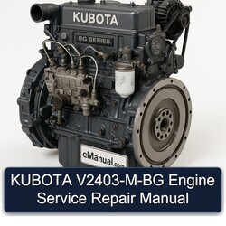 Kubota V2403-m-bg Engine Service Repair Workshop Manual PDF