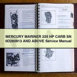 Mercury Mariner 225 HP Carb SN 0d280813 Above Service Repair Workshop Manual PDF
