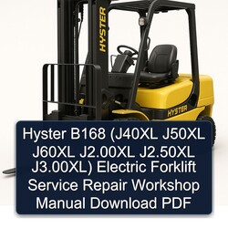 Hyster B168 (j40xl J50XL J60XL J2.00xl J2.50xl J3.00xl) Electric Forklift J40XL J3.00XL Service Repair Workshop Manual PDF