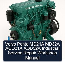 Volvo Penta MD21A MD32A AQD21A AQD32A Industrial Service Repair Workshop Manual PDF
