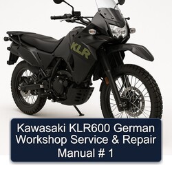 Kawasaki KLR600 German Workshop Manual de servicio y reparación # 1 