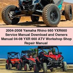 2004-2008 Yamaha Rhino 660 YXR660 Owners YXR ATV Shop Owner's Manual PDF