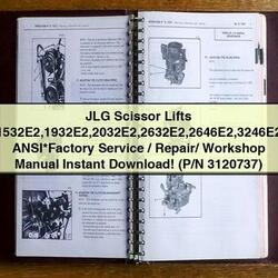 JLG Scissor Lifts 1532e2 1932e2 2032e2 2632e2 2646e2 3246e2 Ansi / (p/n 3120737) Service Repair Workshop Manual PDF