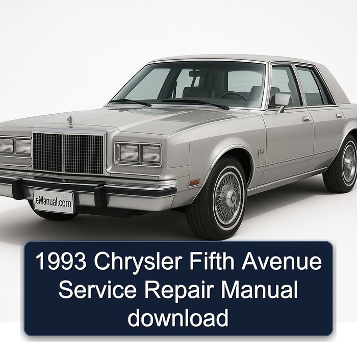 1993 Chrysler Fifth Avenue Service Repair Workshop Manual PDF