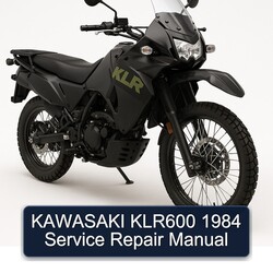 1984 Kawasaki KLR Series KLR600 Service Repair Workshop Manual PDF