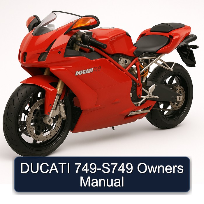 Ducati 749 S749 Owners Owner's Manual PDF