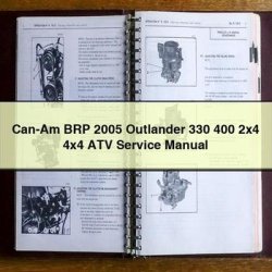 2005 CAN-AM BRP Outlander 330 400 2x4 4x4 Service Repair Workshop Manual PDF