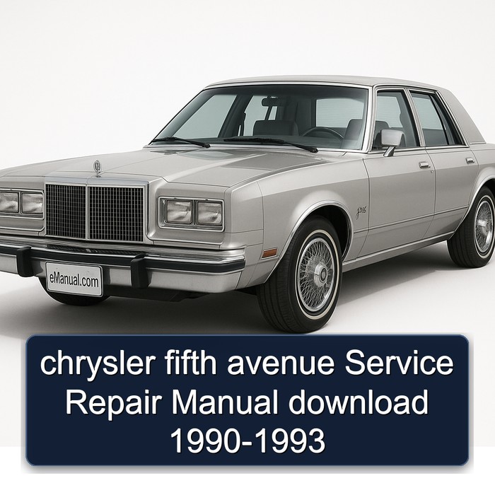 1990-1993 Chrysler Fifth Avenue Service Repair Workshop Manual PDF