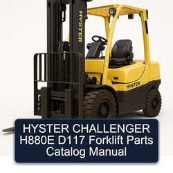 Hyster Challenger H880E D117 Forklift Parts Catalog PDF