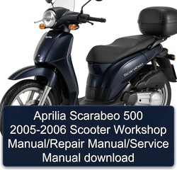 2005-2006 Aprilia Scarabeo 500 - Scooter Service Repair Workshop Manual PDF