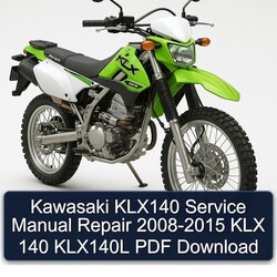 2008-2015 Kawasaki KLX Series KLX140 - 140 KLX140L Service Repair Workshop Manual PDF
