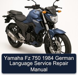 1984 Yamaha FZ Models 750 German Language Service Repair Workshop Manual PDF