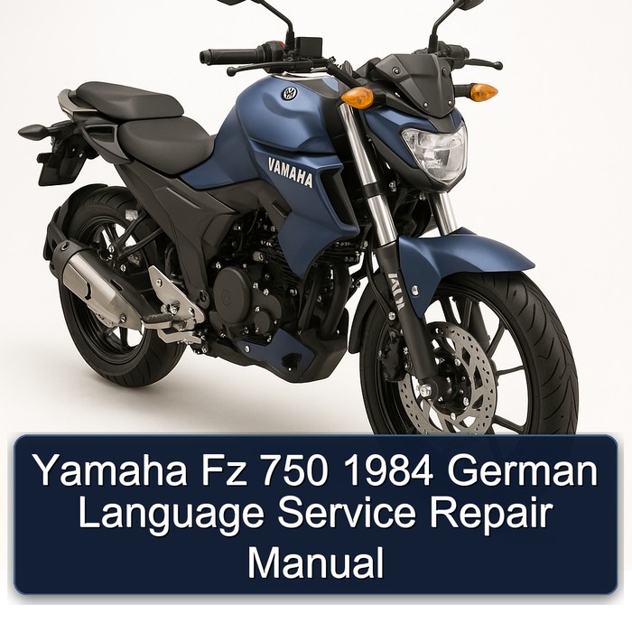 1984 Yamaha FZ Models 750 German Language Service Repair Workshop Manual PDF
