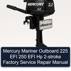 Mercury Mariner Outboard 225 EFI 250 Hp 2-stroke Service Repair Workshop Manual PDF
