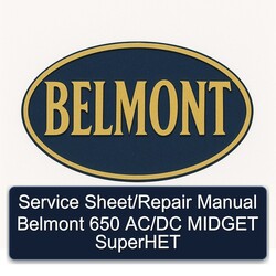 Sheet/ Belmont 650 Ac/dc Midget Superhet Service Repair Workshop Manual PDF